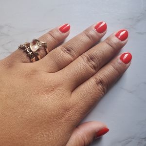 Gold Tone Boho Cross Gem Fashion Rings Dainty